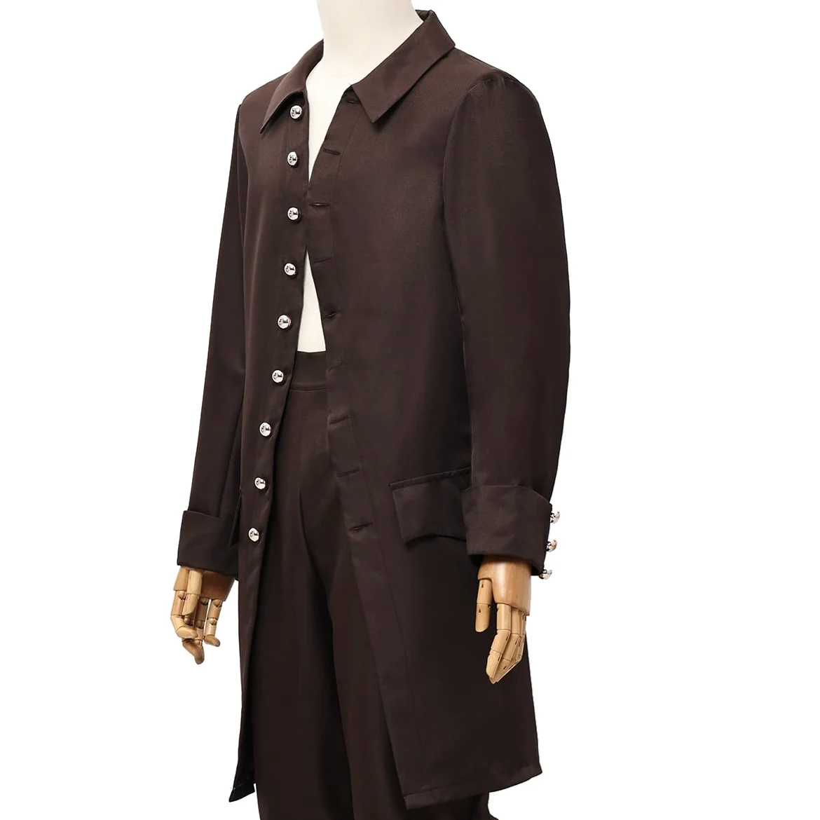 BLESSUME Vintage Retro Mantel Herren Kostüm Jacke Lange Ärm