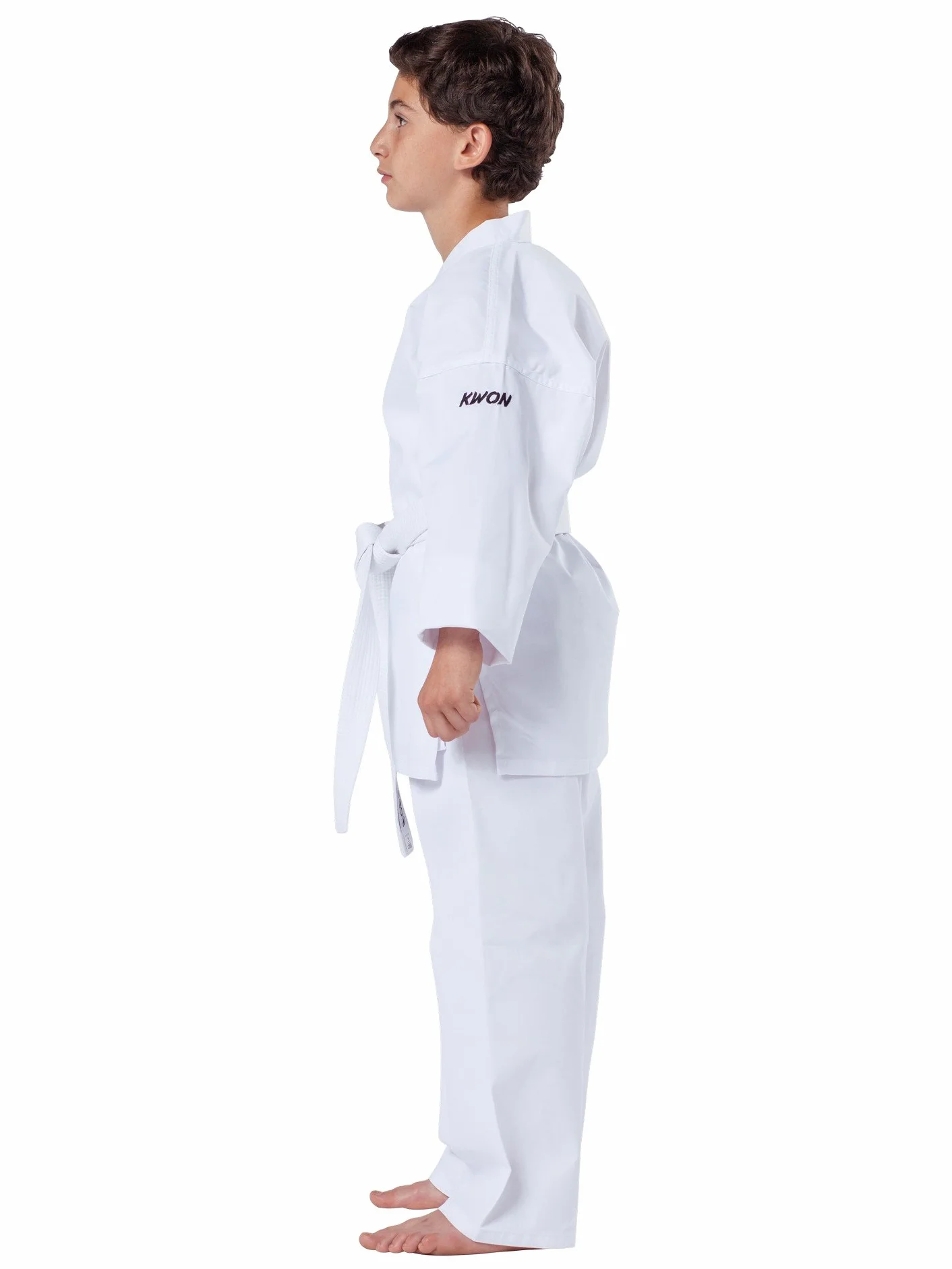 Kwon Unisex Kinder Kampfsportanzug Karate Basic Anzug, Weiß, 140 EU & Unisex Kinder Kampfsportanzug Karate Basic Anzug, Weiß, 120 EU