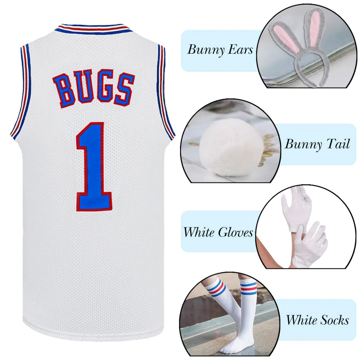 Men's Basketball Jersey Lola #10 Bugs #1 Space Movie Jersey 90S Hip Hop Clothing Shirt for Party