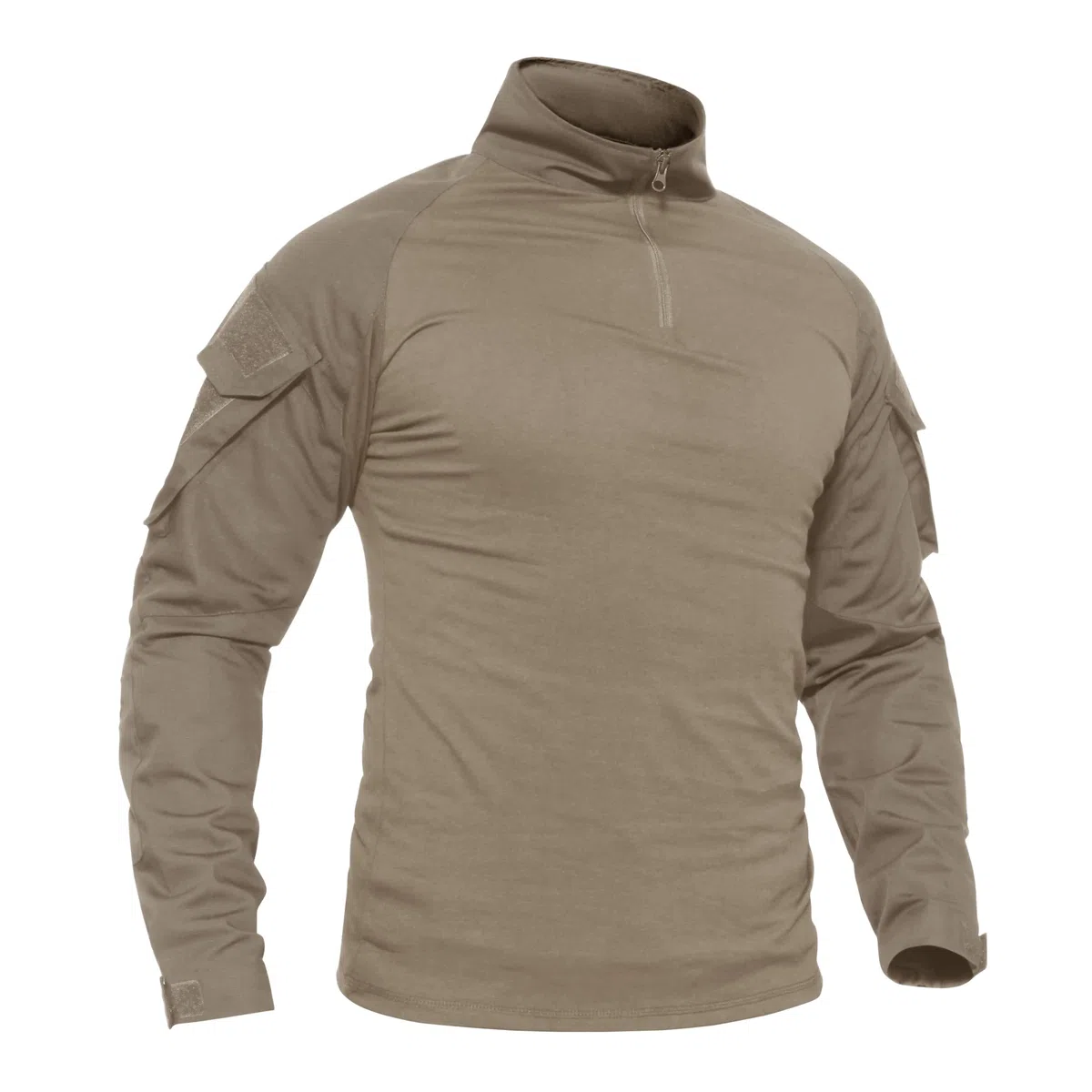 TACVASEN Slim Fit Herren Baumwollhemd Outdoor Military T-Shirt mit Tasche