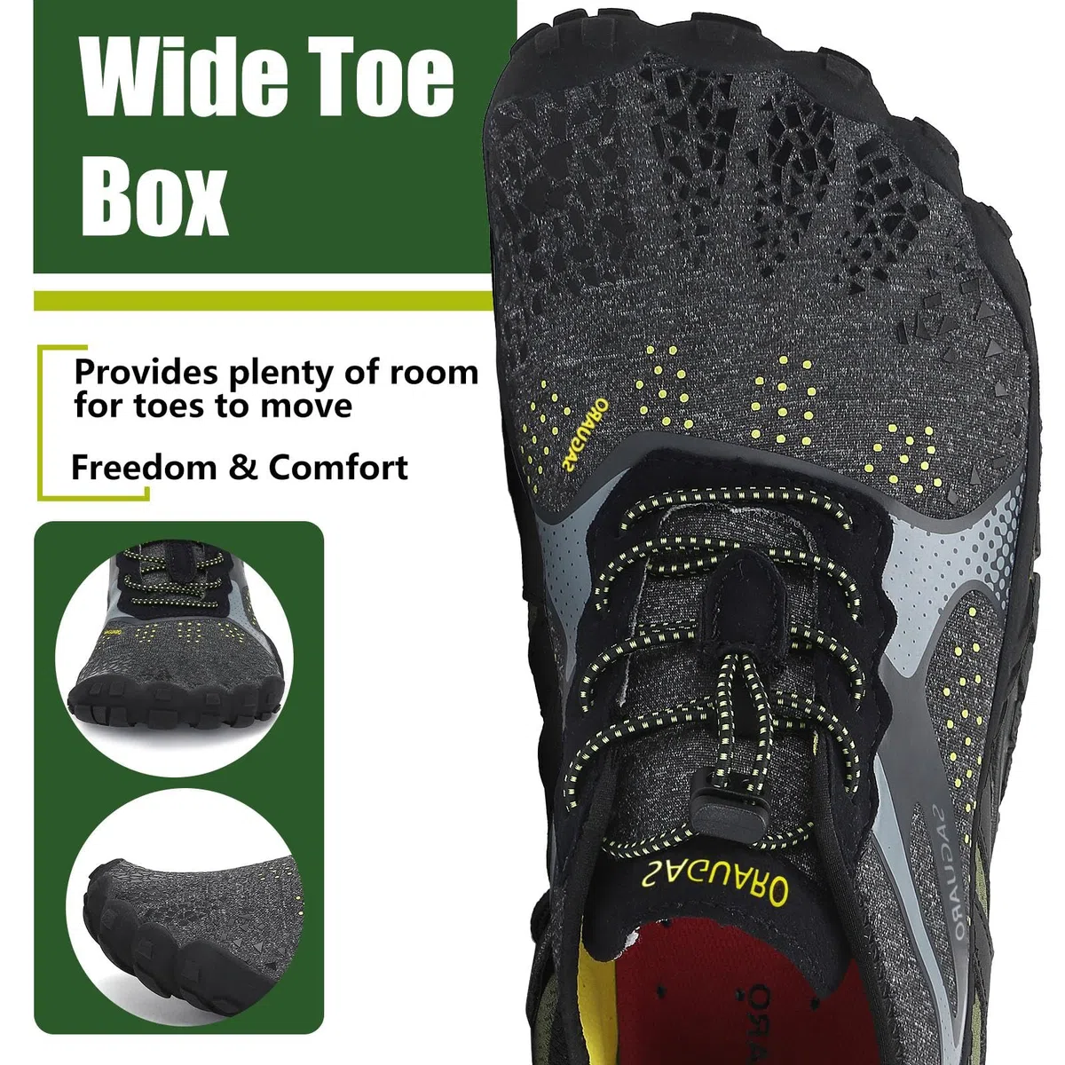 SAGUARO Unisex Barfußschuhe Atmungsaktiv Leichte Fitnessschuhe Breiter Zehenbox