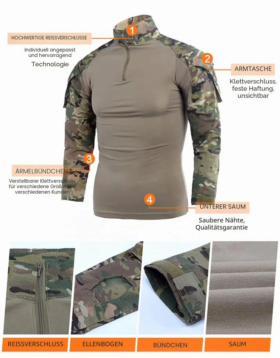 LANBAOSI Herren Paintball Anzug Anzug Kampfhemd und Hose Set Langarm Ripstop Kleidung BDU Jagd Militäruniform