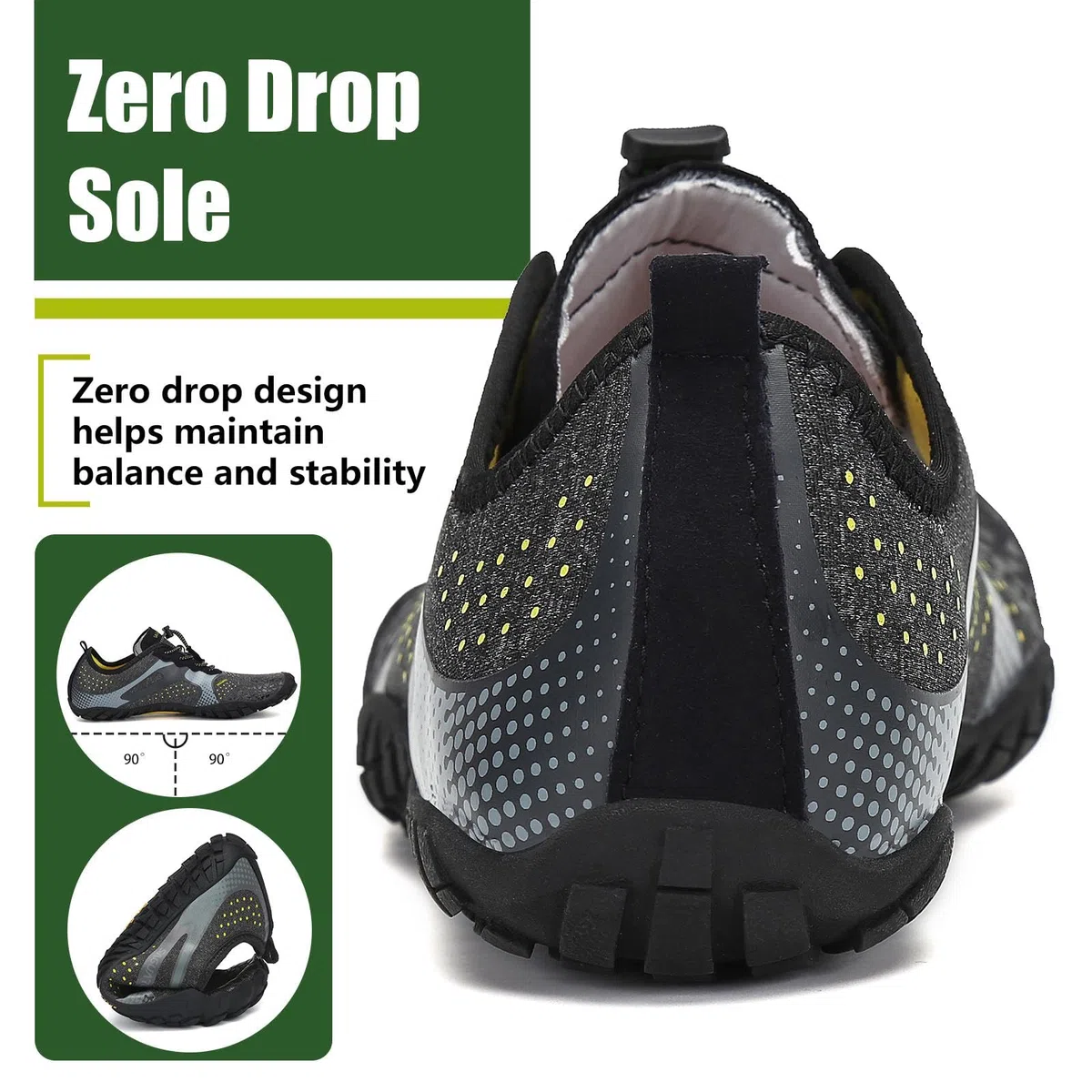 SAGUARO Unisex Barfußschuhe Atmungsaktiv Leichte Fitnessschuhe Breiter Zehenbox