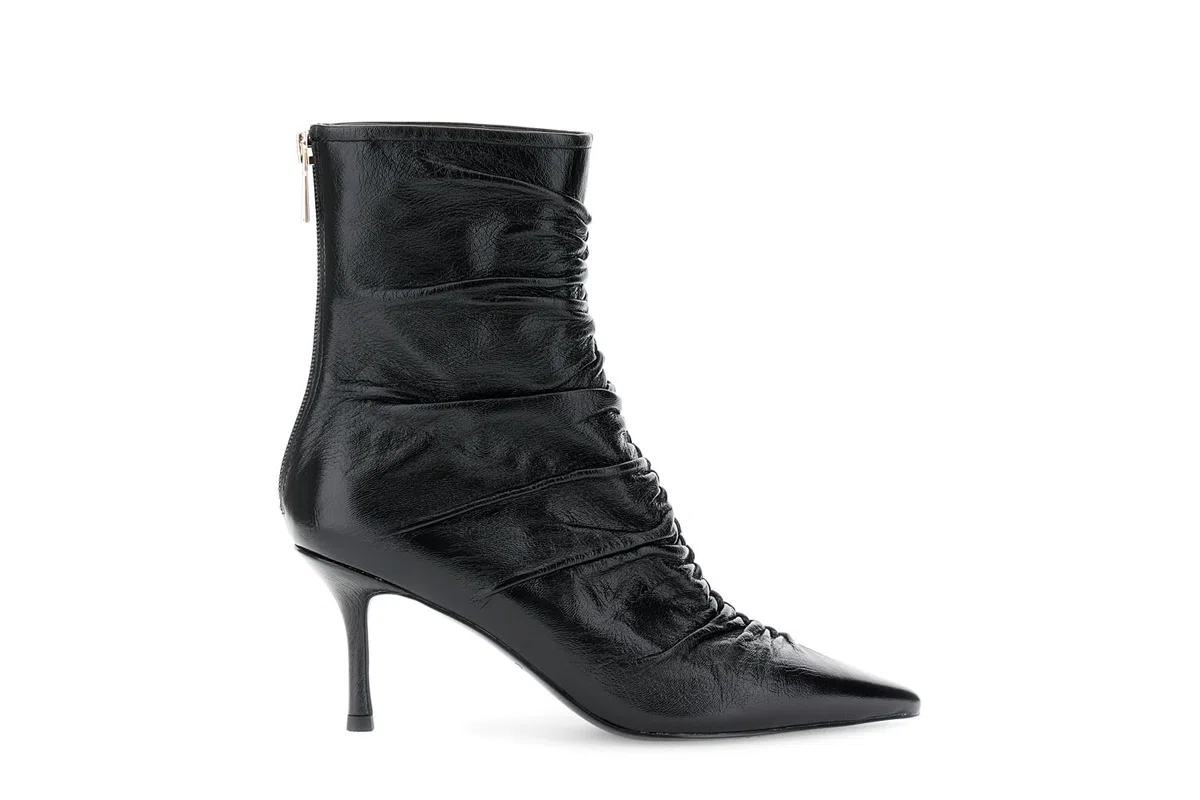 CAFèNOIR - Stiefeletten Aus Leder In Naplak-Optik Mit Reißverschluss Hinten, Für Frauen, Farbe