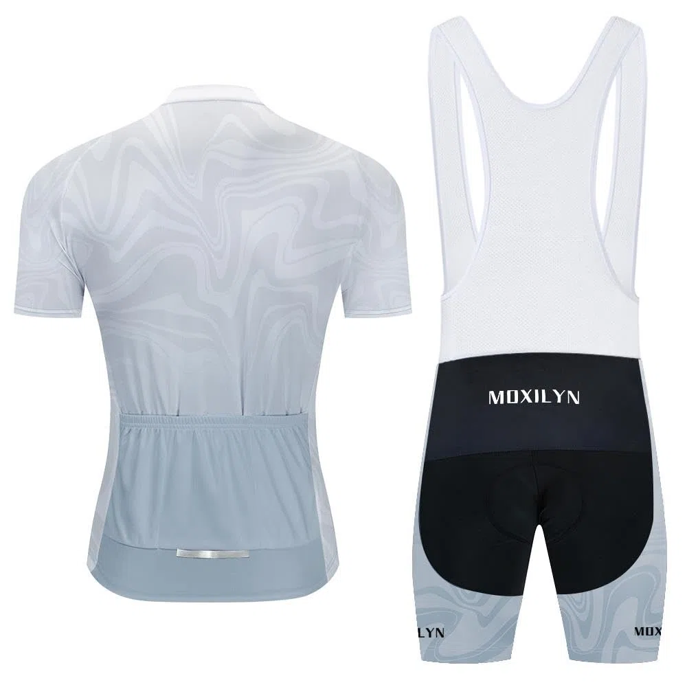 Moxilyn Fahrradtrikot Kurzarm Set für Herren Radtrikot T Shirt Radsport Set Fahrrad Trikot +Radhose mit 20D Gel Fahrradbekleidung