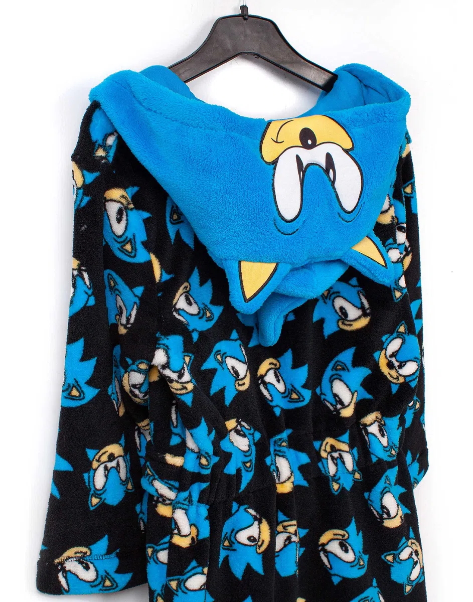 Sonic The Igeles Dressing Gown Kinder Jungen Charakter Kostüm Bademantel
