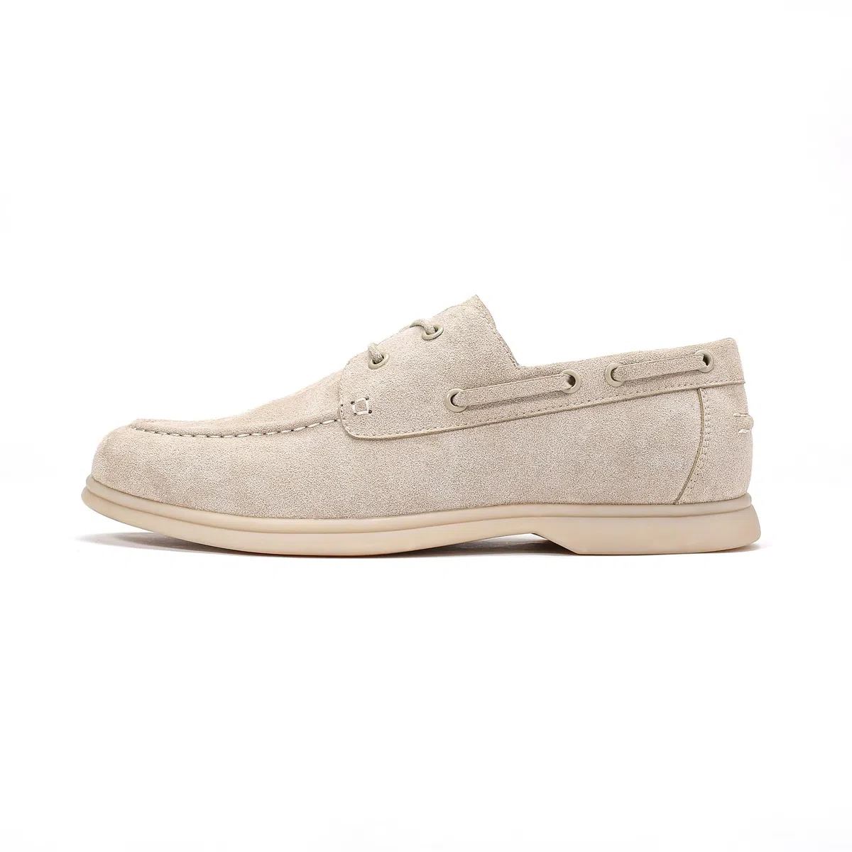 Allthemen Herren Bootsschuhe Wildleder Segelschuhe Leder Loafer Mokassins mit Schnürung Boat Shoes