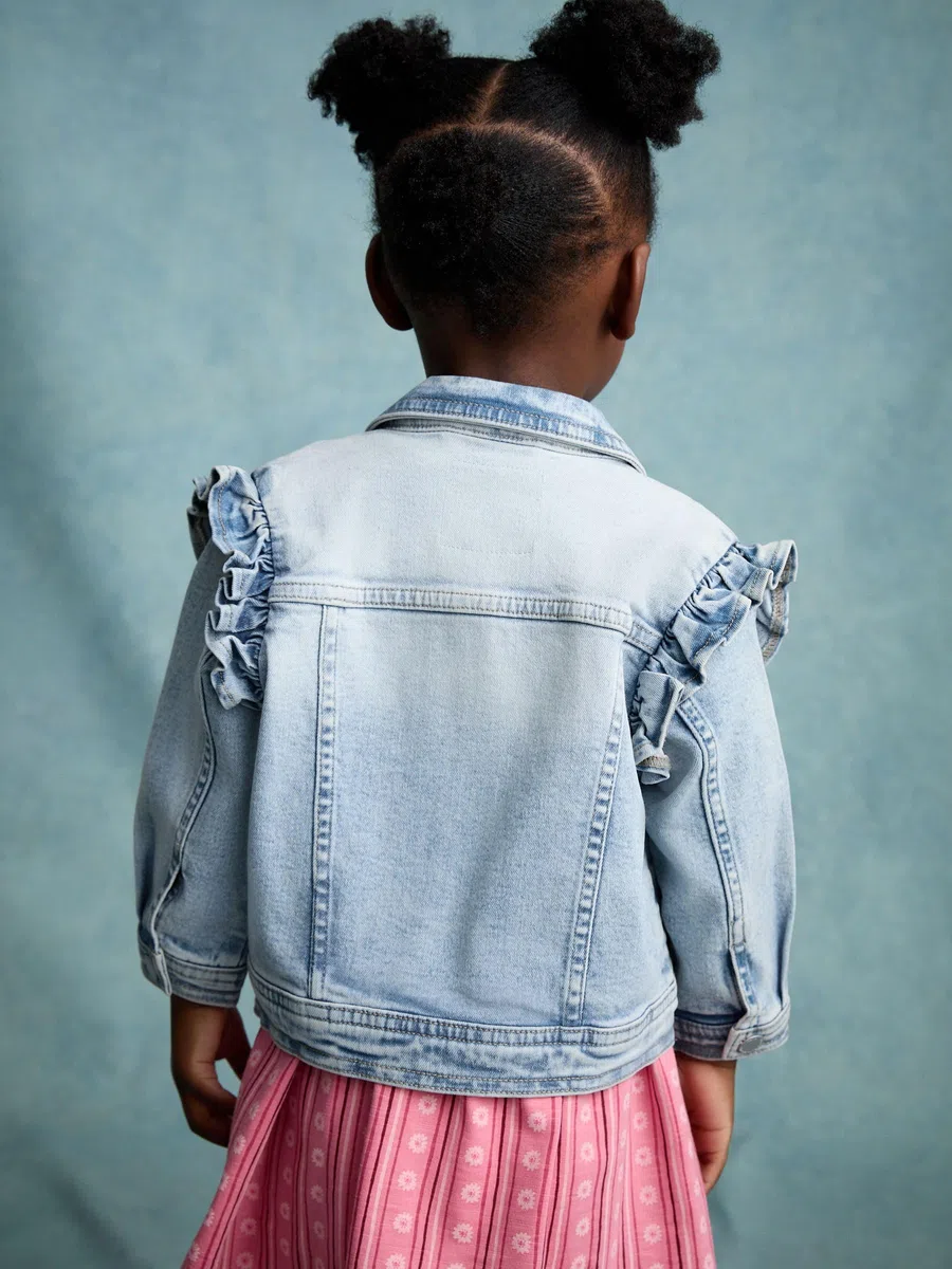 NEXT Mädchen Jeansjacke mit Rüschen 62-122