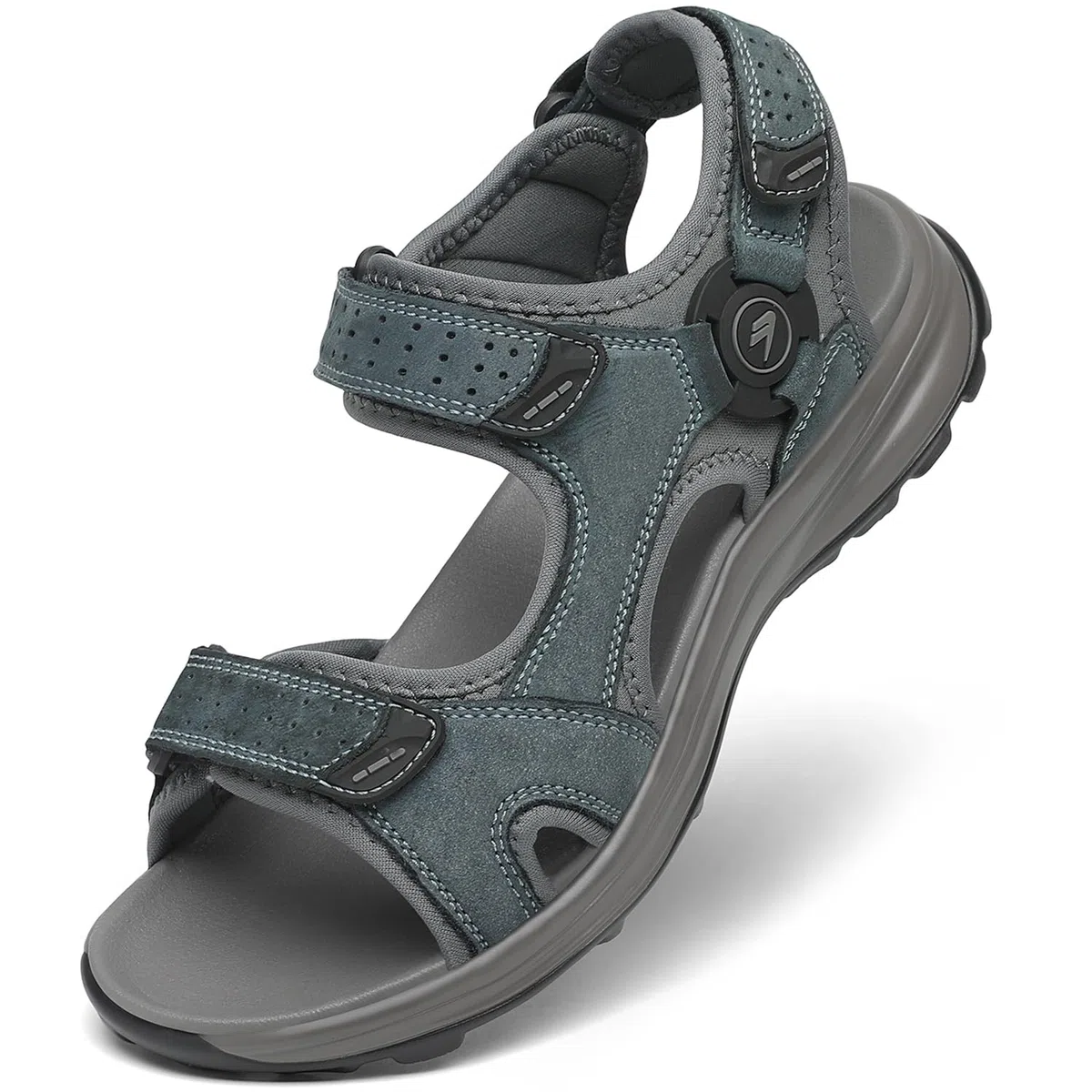 FLARUT Herren Sandalen Sommer Wanderschuhe Trekkingsandalen Outdoor Sport Leder Strand Wandersandale Offene Zehe Wandern Sandalen Lässige Sportsandalen