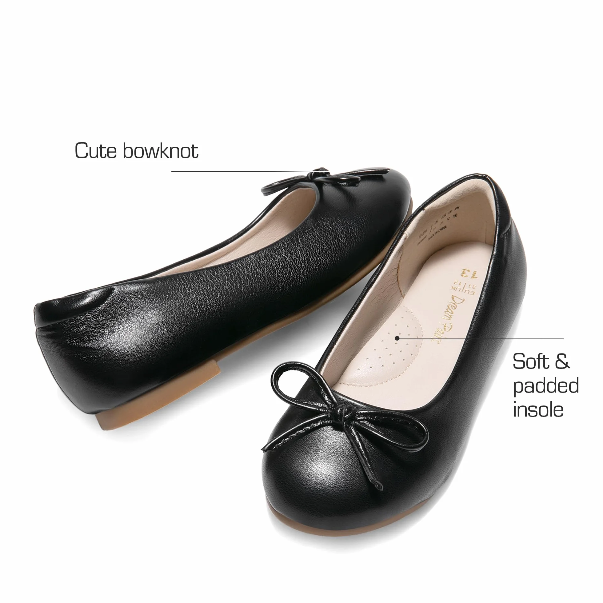DREAM PAIRS mädchen Schuhe Ballerina Abendschuhe Kommunionschuhe Mary Jane Prinzessinnenschuhe Festliche Schuhe Glitzer mit Schleifen geeignet für Geburtstag
