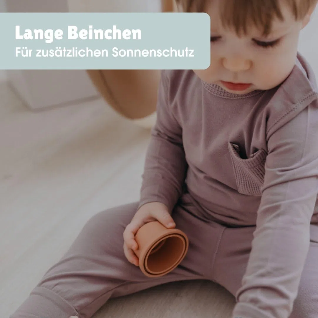 emma & noah UV-Hose für Babys & Kleinkinder, UPF 40+, geprüft nach DIN EN 13758, ohne Chemie, aus Bio-Baumwolle & Bambus-Viskose