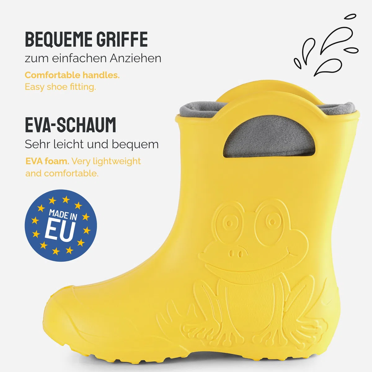 Ladeheid Damen federleichte Eva Gummistiefel Winter Regenschuhe gefüttert LA-CA-12