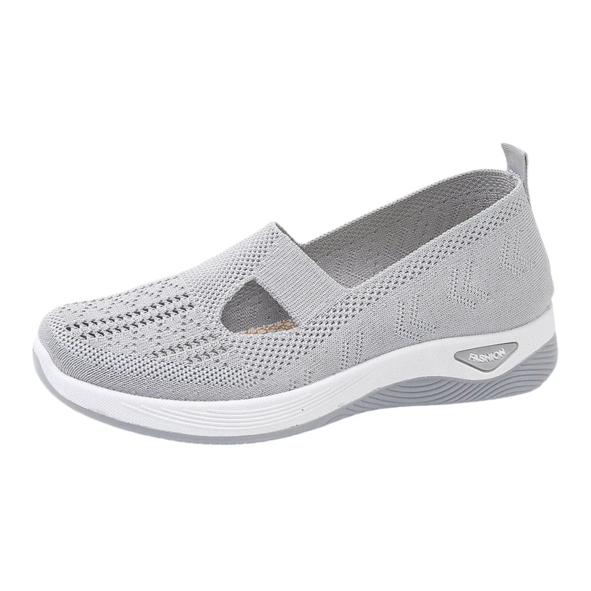 Orthopädische Schuhe Damen Slip on Sneaker Frauen Gewebt Atmungsaktiv Turnschuhe Leicht Laufschuhe Sportschuhe Bequeme Schlupfschuhe Walkingschuhe Arch Support Schuhe