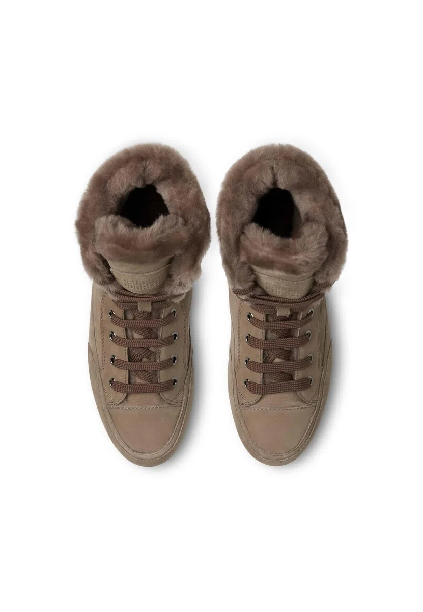 Candice Cooper Knöchelhohe Sneakers aus Veloursleder und Shearling