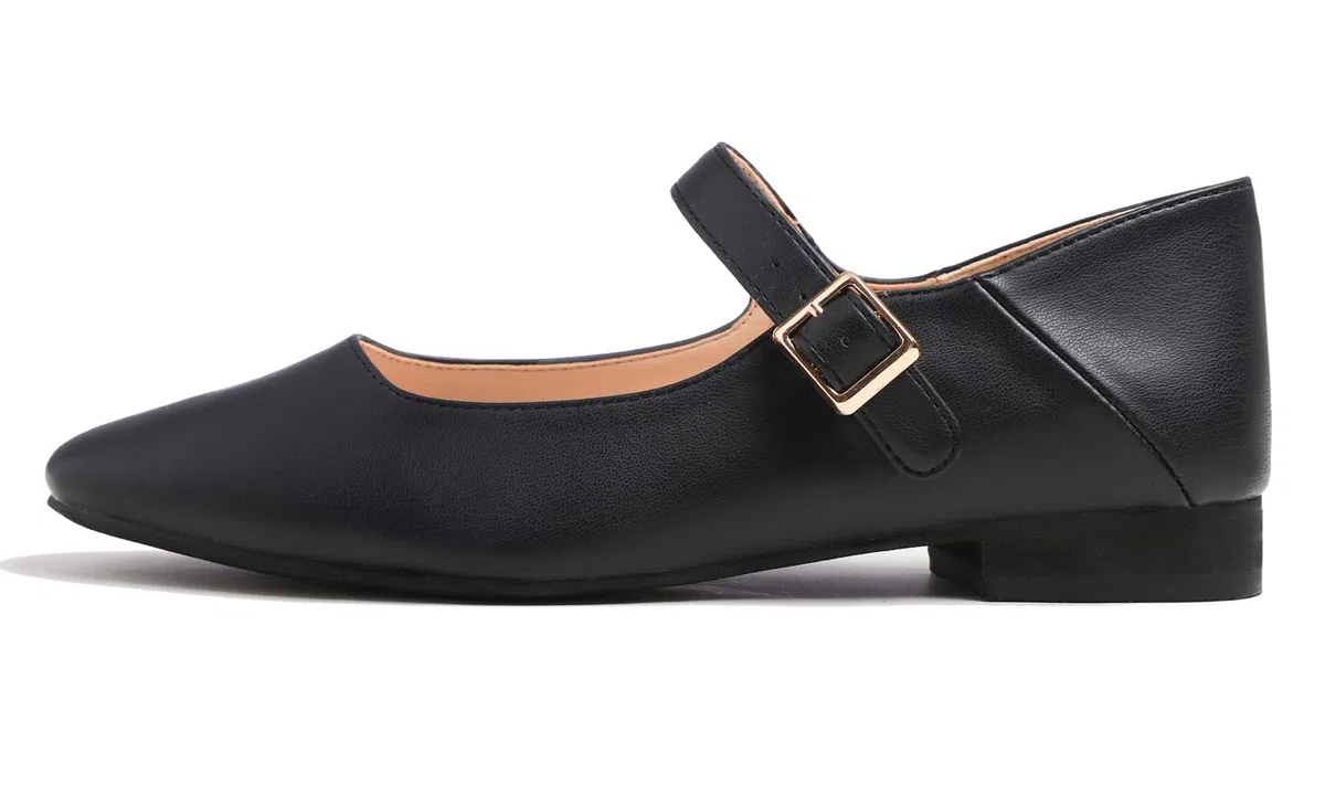 Feversole Mary Jane Halbschuhe,Flach Freizeit Tanzschuhe