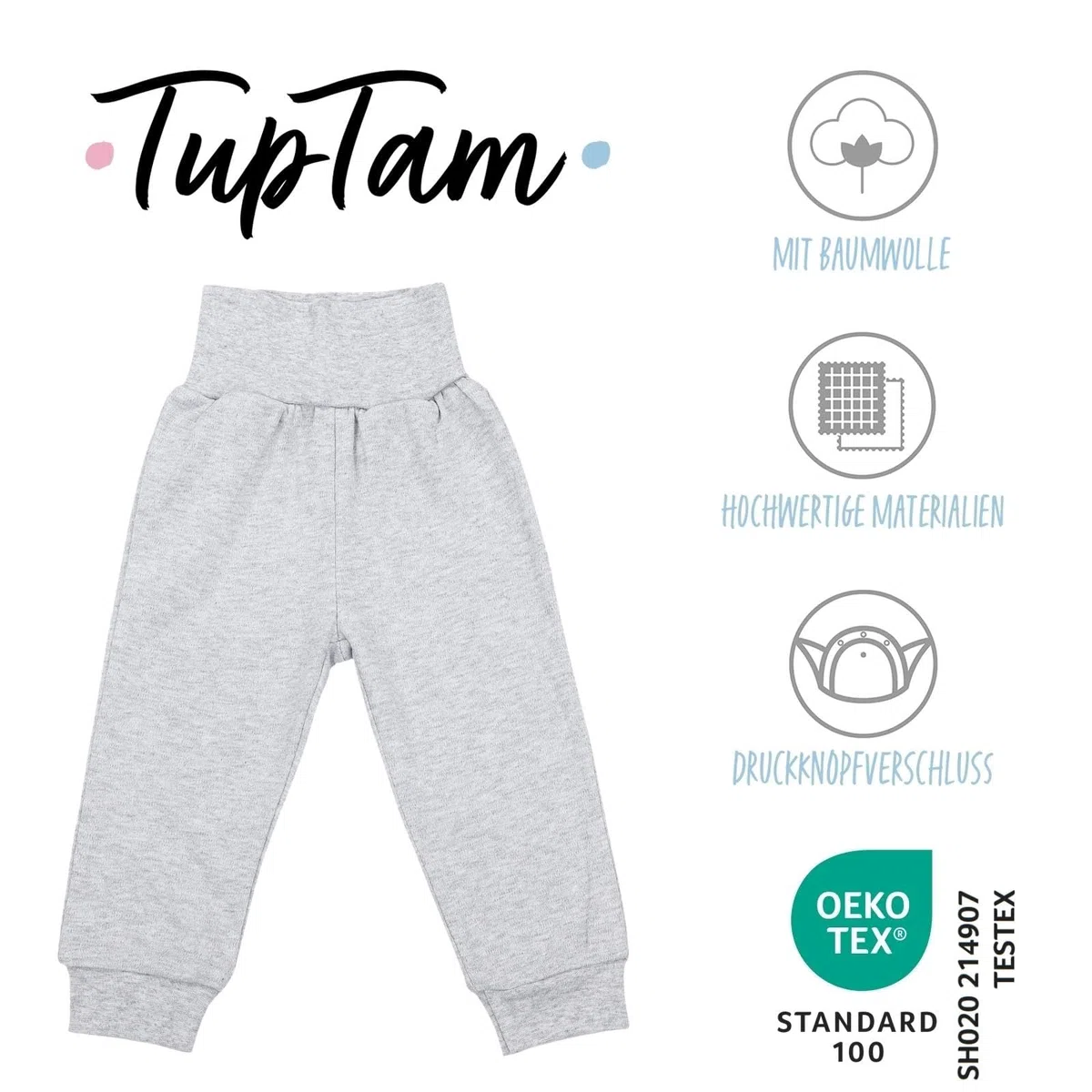 TupTam Pumphose Baby 5er Pack Unisex - Bequeme Baby Hose für Jungen und Mädchen aus Oeko-Tex Baumwolle