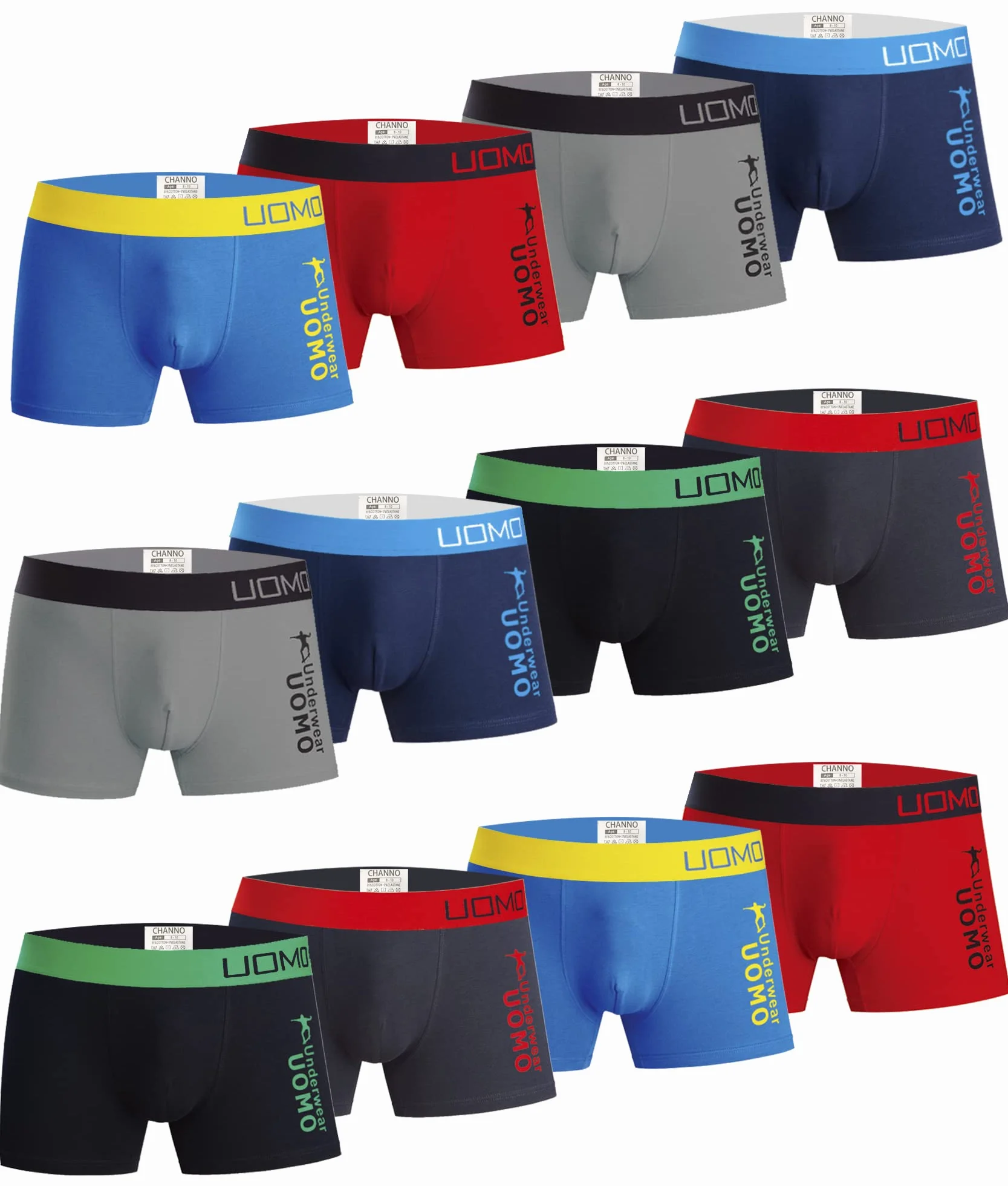 Channo Boxershorts oder Slips für Kinder, Baumwolle, Einfarbig oder mit Aufdruck