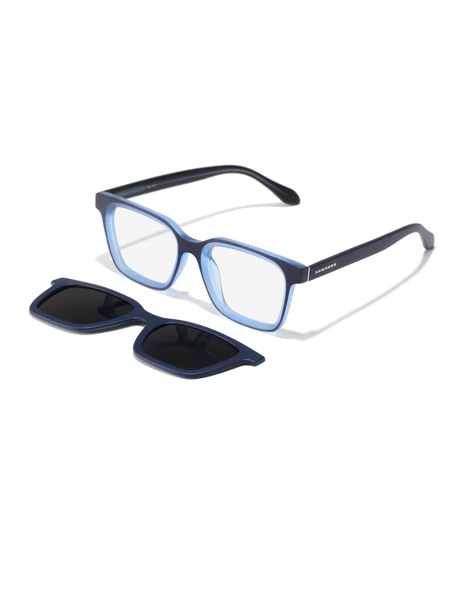 HAWKERS Brille mit Sehstärke für Herren und Damen optional mit Sonnenbrillentönung oder Blaulichtfilter, Quadratisch, gefertigt aus TR90 (inklusive Brillenetui)
