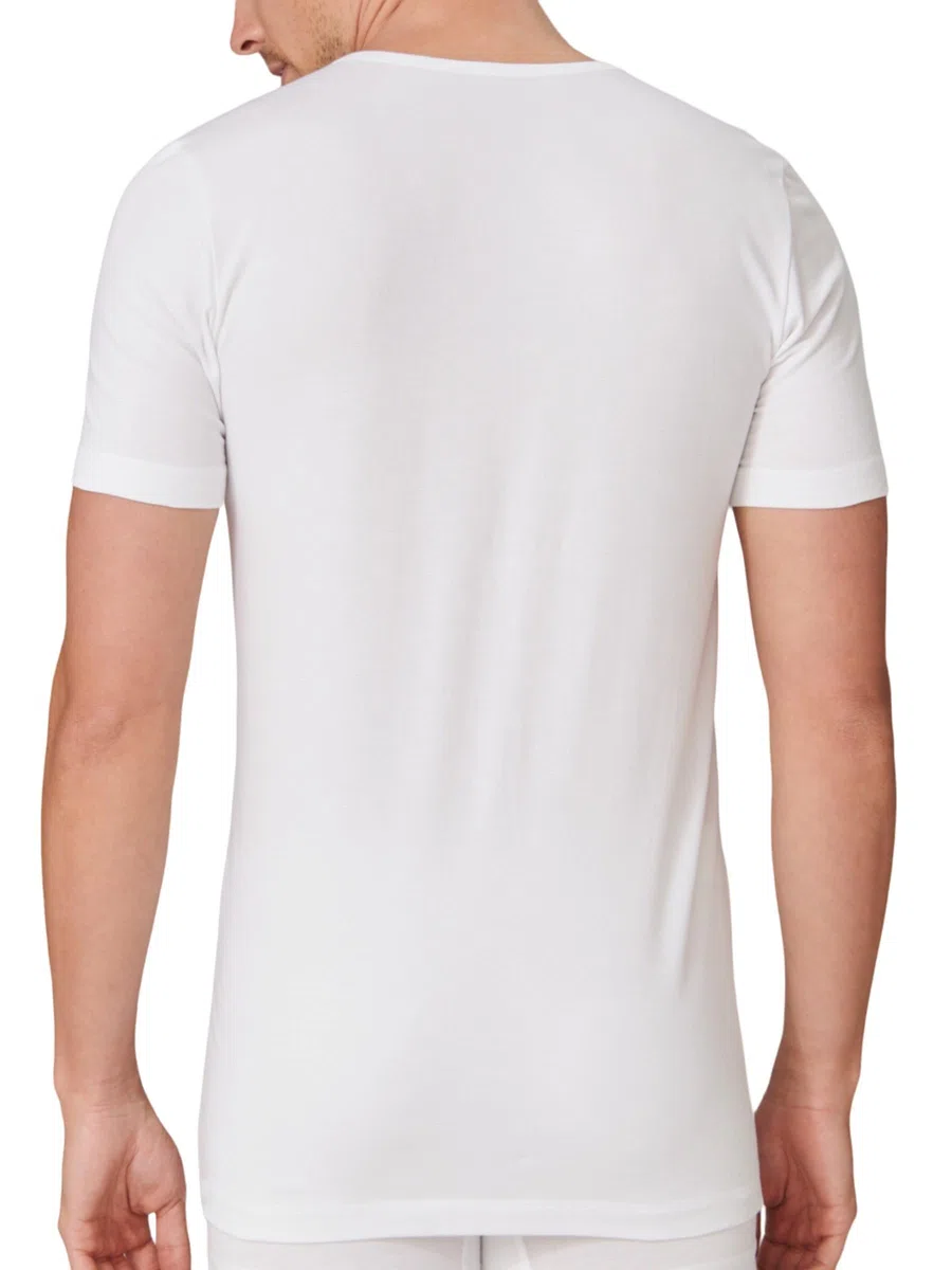 Schiesser Herren T-Shirt Unterhemd Doppelpack 95/5 V-Ausschnitt Box - 173982