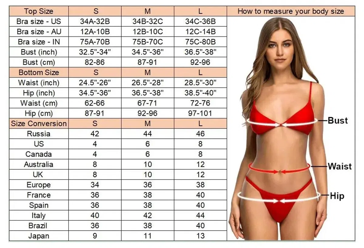 Bikini Damen Set PU-Leder Neckholder Mini Tanga Bikini Damen Badeanzug(Pink,M)