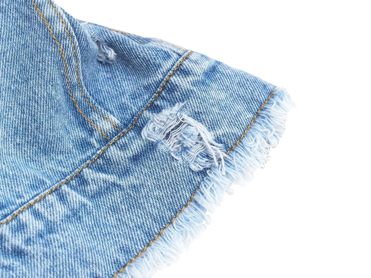 KIDSCOOL SPACE Kleines Mädchen Jeansweste,Junior Denim Weste Tops