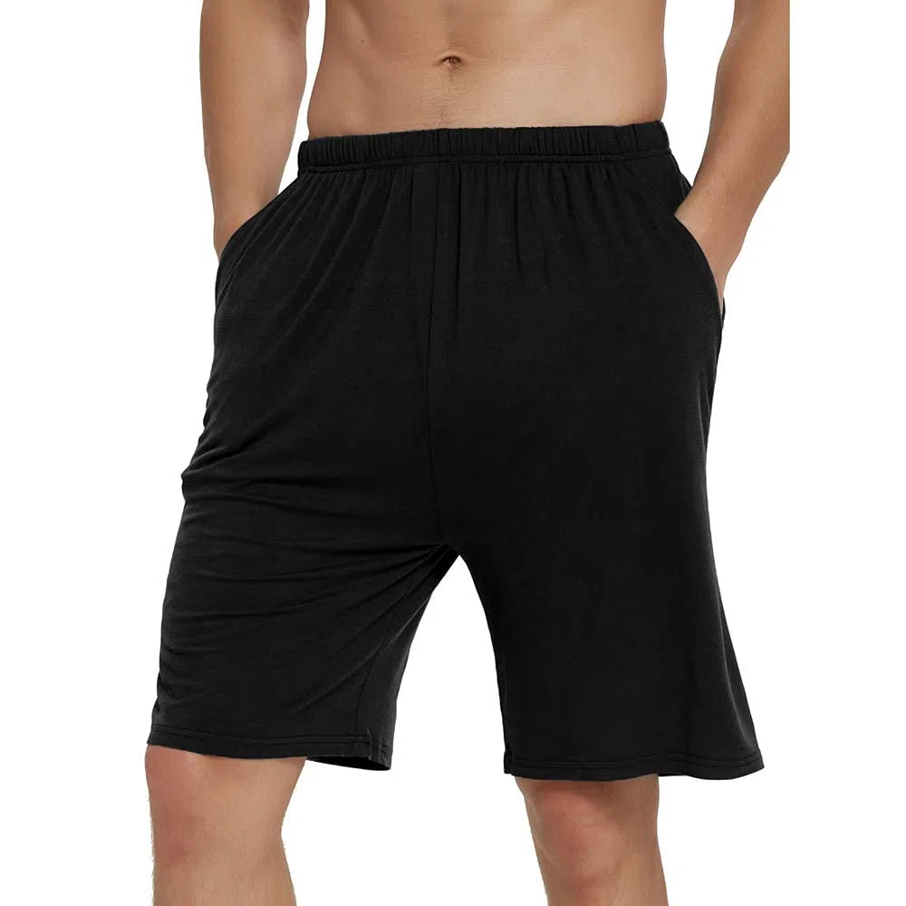 JINSHI Schlafanzughosen Modal Kurz Pyjamahose Nachtwäsche Schlafshorts für Herren