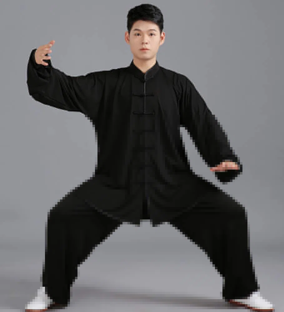 Kung Fu Damen Herren Anzug - Traditionelle Chinesische Kampfkunst Tai Chi Qigong Wing Chun Shaolin Wushu Lange Ärmel Training Freizeit Kleidung Uniform Jacke Hose
