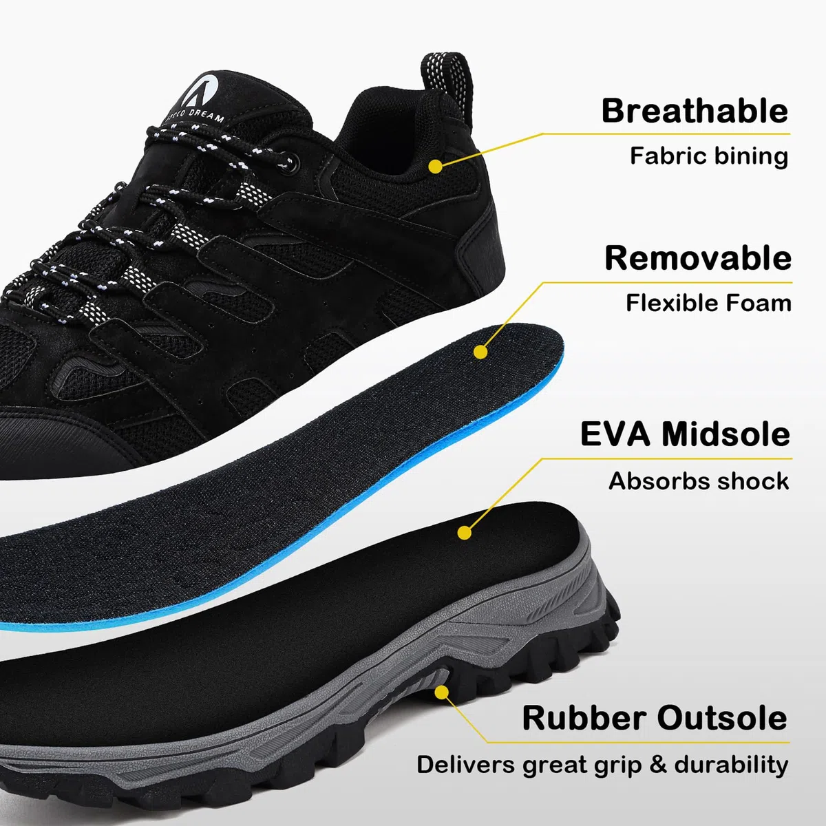 Trekking Wanderschuhe Herren Damen Outdoorschuhe Wanderstiefel Leichte rutschfest Kletterschuhe Bergsteigen Hiking Shoes Wanderhalbschuhe