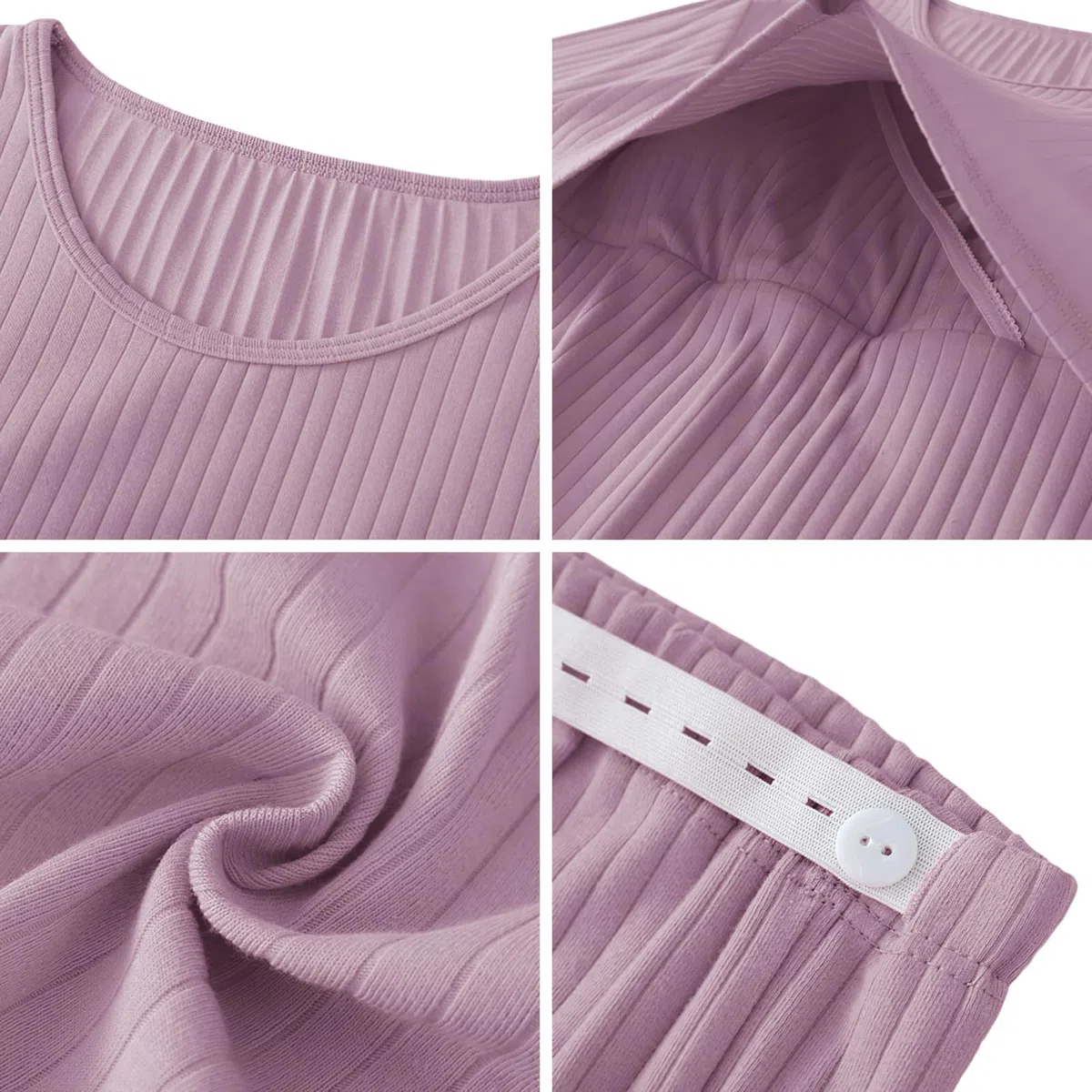 Damen Umstandsmode Langarm-Stillshirts Oberteile und Lange Freizeithosen Stillkleidungsset