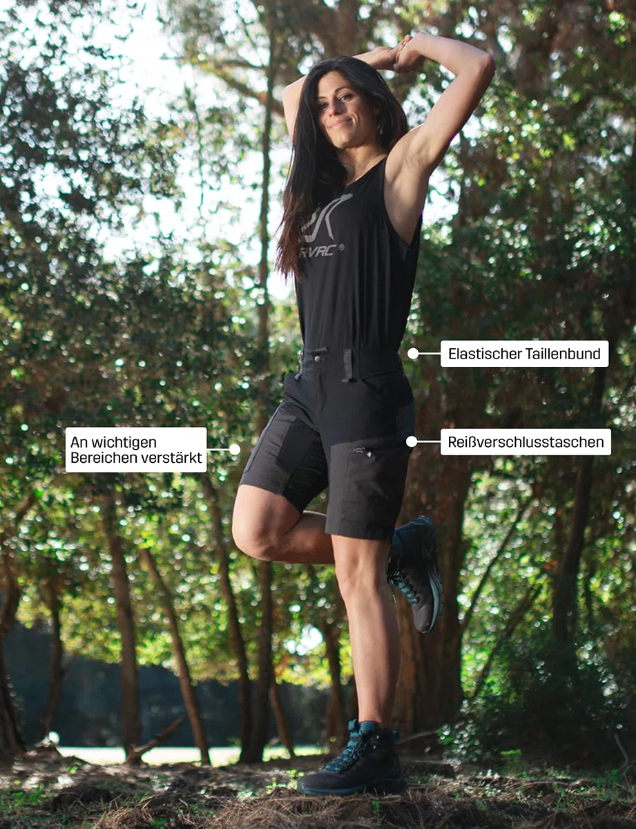 RevolutionRace RVRC GP Shorts für Damen, strapazierfähige und belüftete Wandershorts für alle Outdoor-Aktivitäten