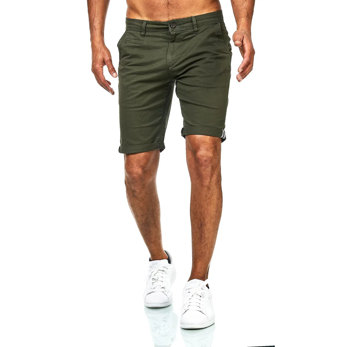 D’MARO Herren Chino Shorts Slim Fit – Sommerhose mit Stretch – Bequeme Bermuda aus Baumwolle – Pflegeleicht & Modern