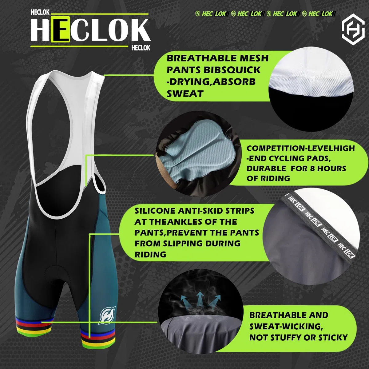 Herren Radtrikot Set Kurzarm Fahrradtrikot,und mit 9D-Gel-gepolsterten Shorts Radfahren MTB，Atmungsaktives Sommer Kurzarm-Bike-Shirt， Outdoor Sport＋Radsport Handschuhe Brillen
