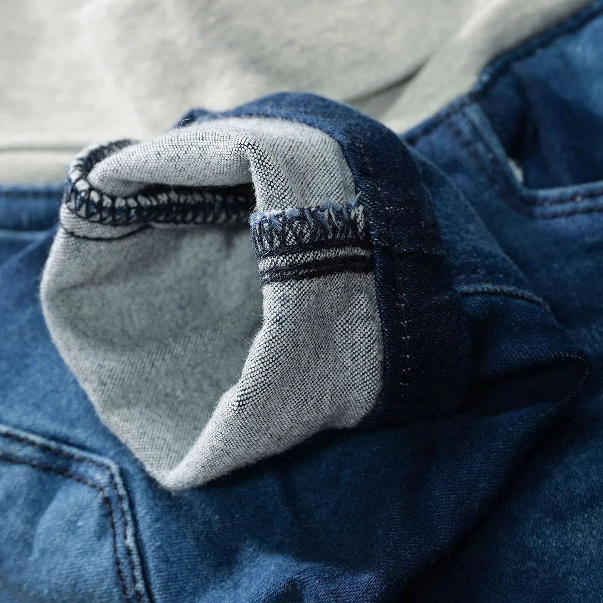 Staccato Jeans Baby Unisex - Pull On, weich, elastischer Umschlagbund, strapazierfähig - Mid Blue Denim, Größe 68-86