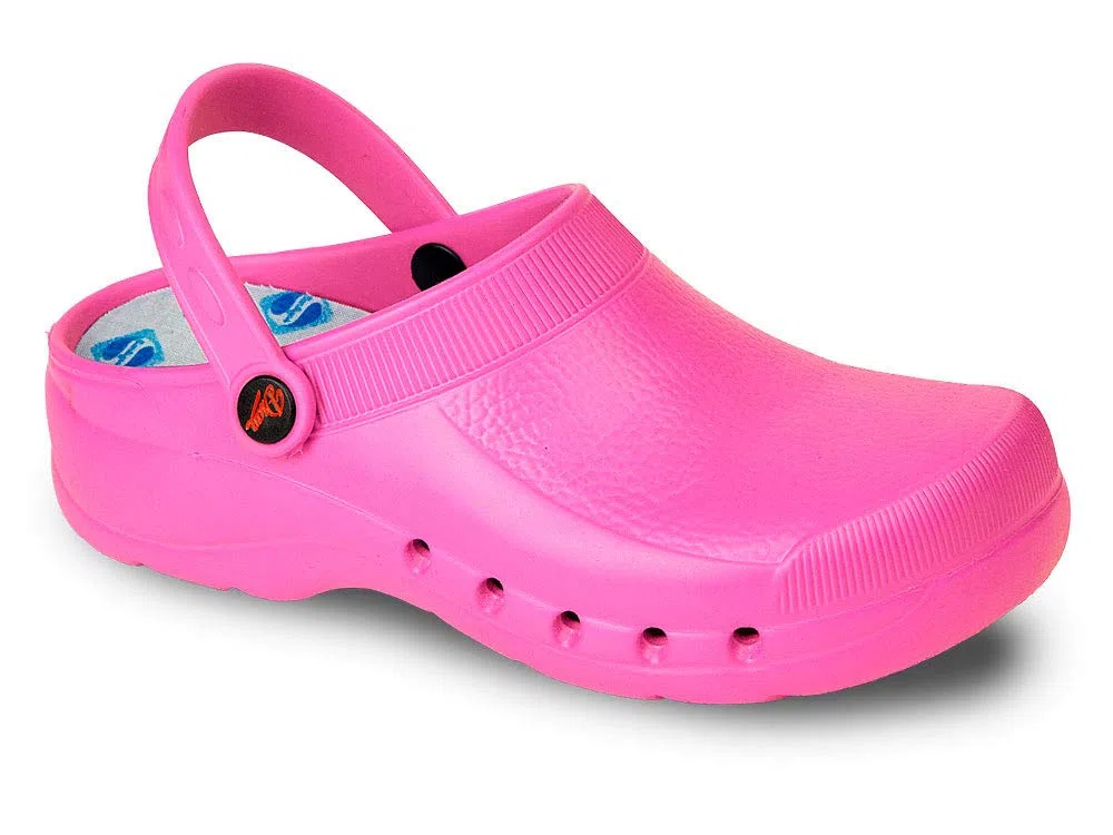 Dian Clog- Ultraleichter, Antibakteriall, Rutschfester Sicherheitstrainer, ideal für Krankenhaus-, Gesundheits-, Küchen- und Reinigungspersonal, Eva Rosa