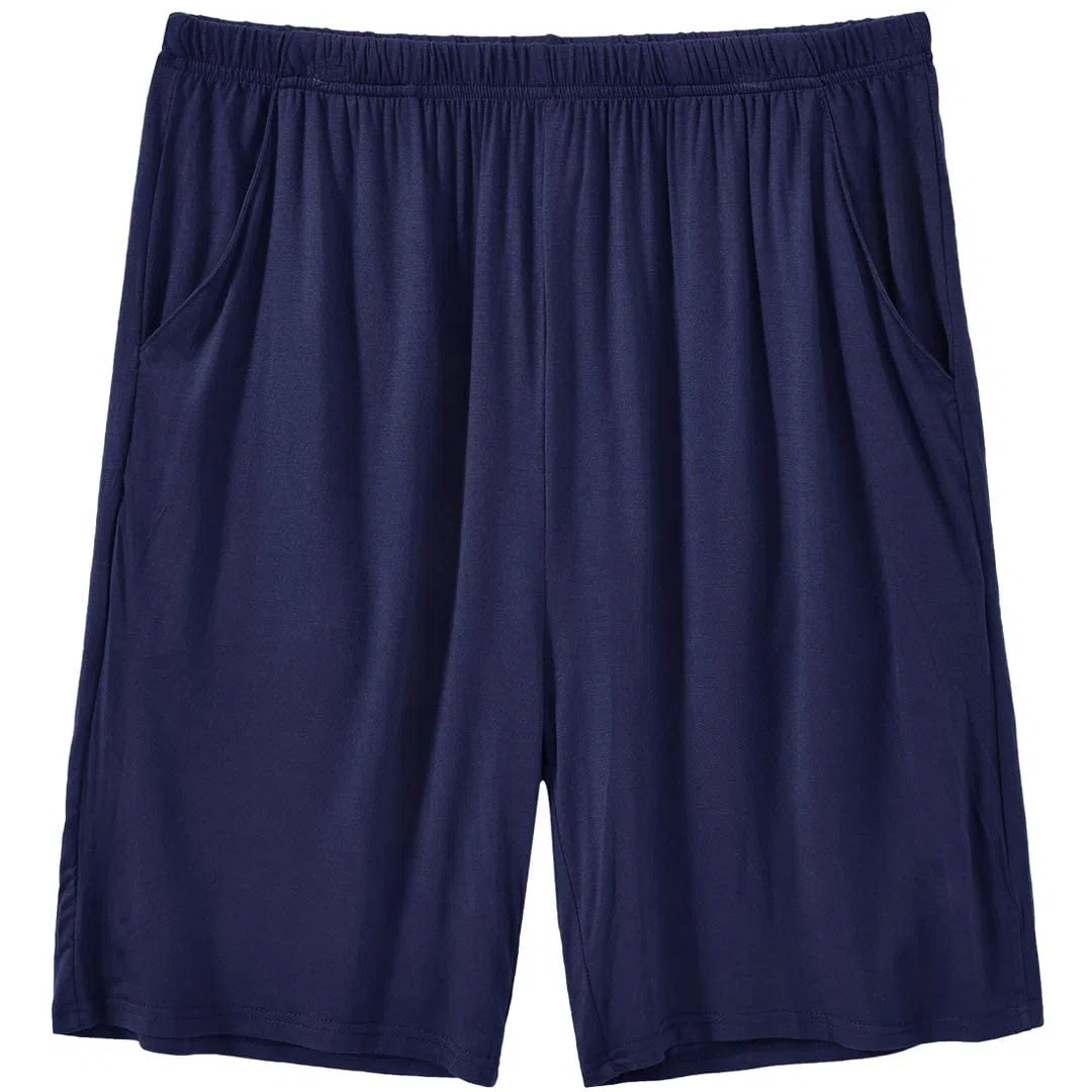 JINSHI Schlafanzughosen Modal Kurz Pyjamahose Nachtwäsche Schlafshorts für Herren