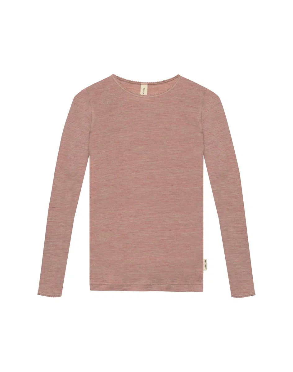 Dilling Kinder Langarmshirt Bio-Merinowolle Baselayer Unterwäsche temperaturregulierend und atmungsaktiv