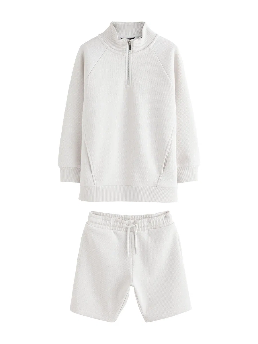 NEXT Jungen Set mit Shorts und Trichterkragen