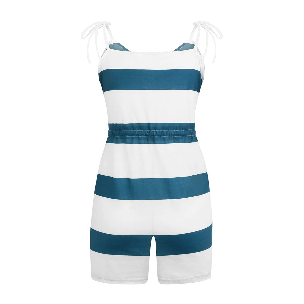 DeaAmyGline Träger Jumpsuit Damen Kurz, Gestreifte Overall Damen Sommer,Latzhose Damen Sexy Spaghetti V-Ausschnitt Jumpsuit-Kleid Romper Einteiler Shorts Hose Playsuit Hosenanzug Jumpsuits für Frauen