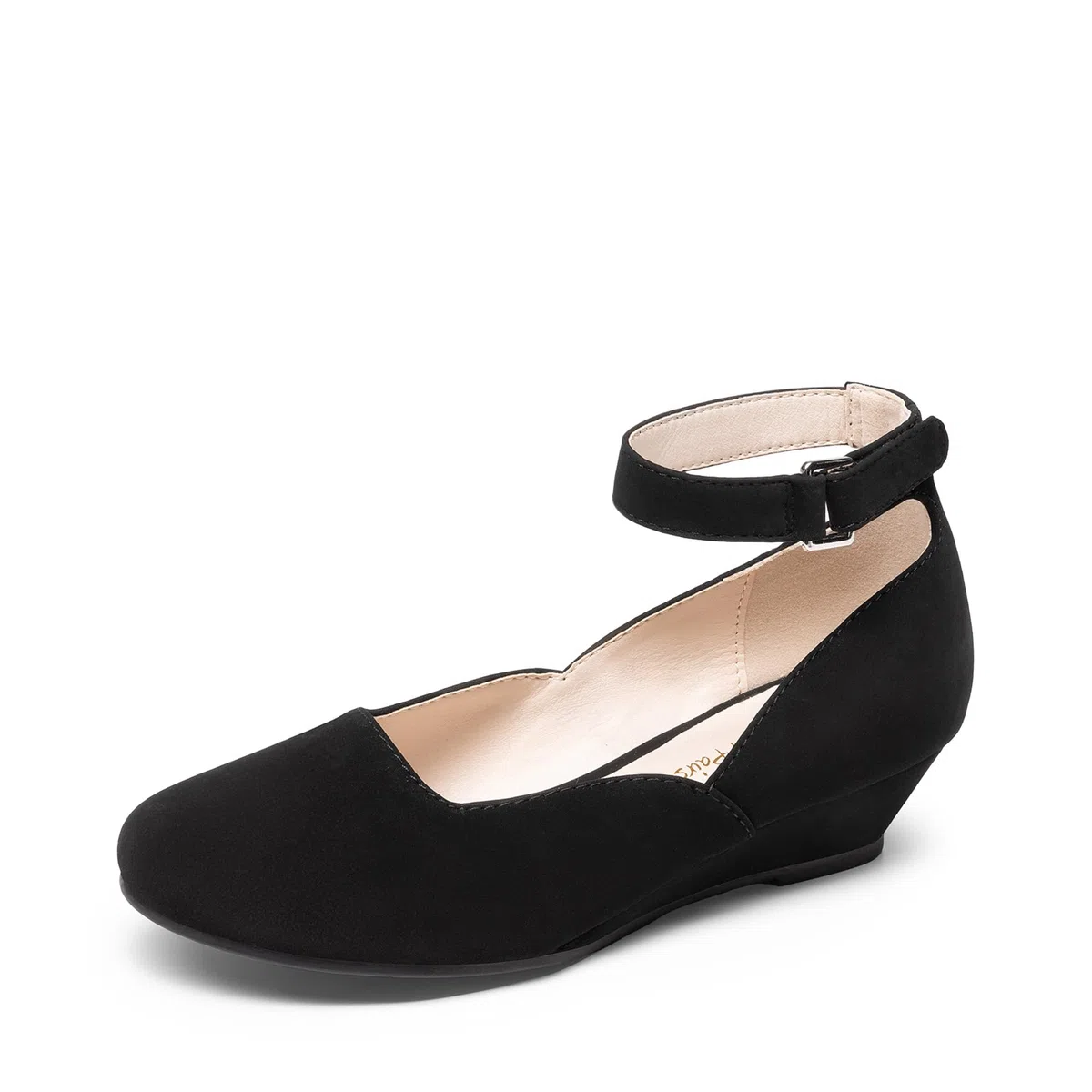DREAM PAIRS Mädchen Kleiderschuhe mit niedrigen Keilabsätzen und Knöchelriemen, Hochzeits- und Blumenparty-Pumps für Kleinkinder und größere Kinder