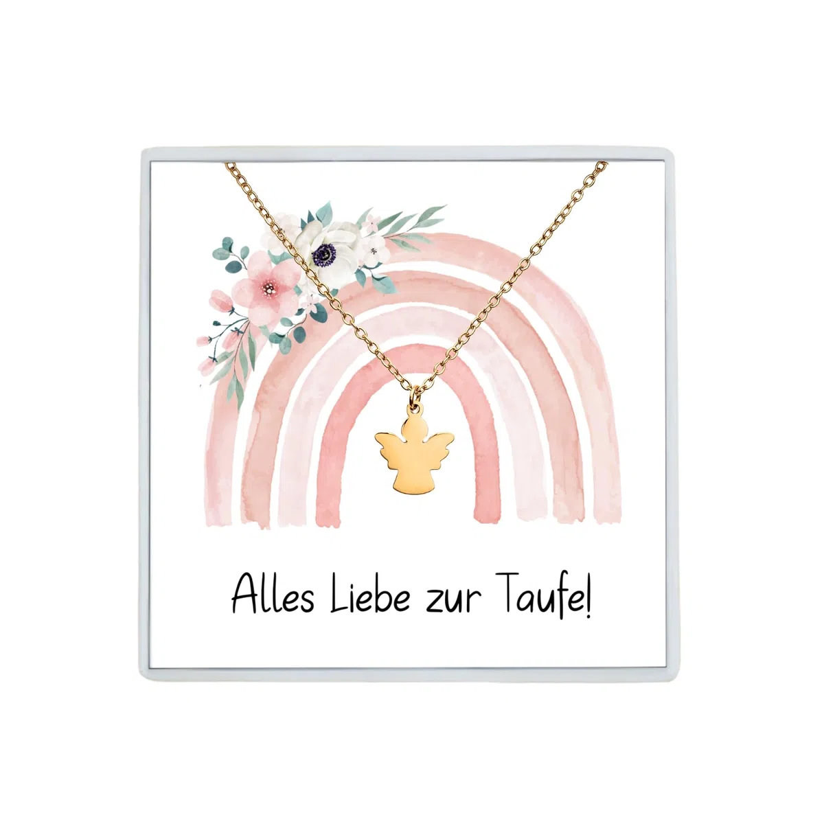 Schutzengel Kette ｜Geschenk zur Taufe ｜Geschenk Patenkind｜Halskette Kommunion｜Taufkette ｜Taufgeschenke für mädchen
