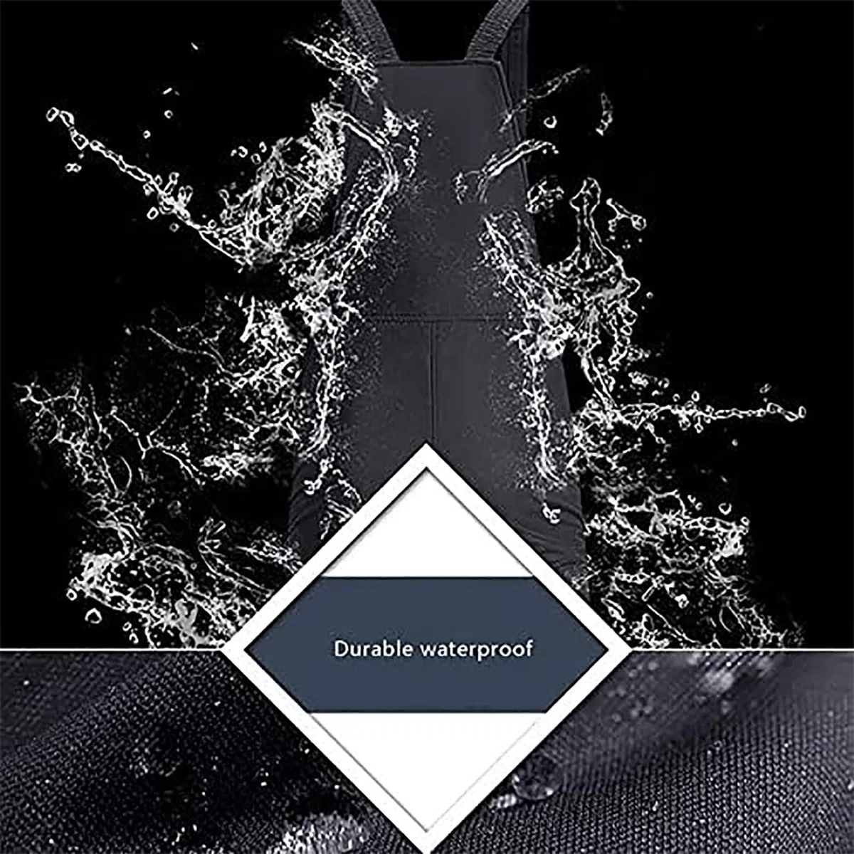 EMATOP Schneehose Damen Wasserdicht Winddicht Skihose Winter Warm Ski Overall Einfarbig Hosenträgerhose mit Taschen Softshellhose Reißverschluss Wanderhose Outdoor Sport Latzhose Thermohose