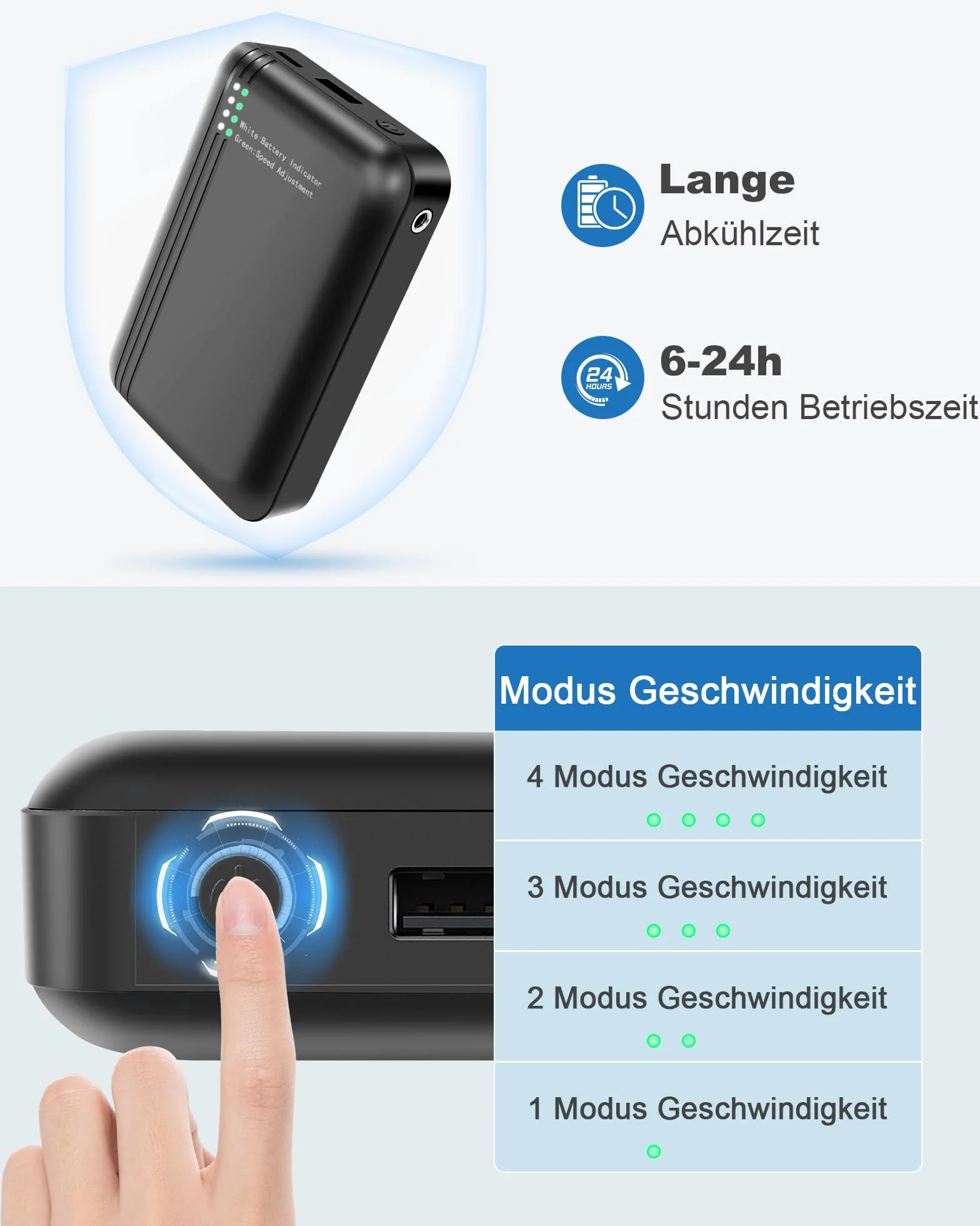 FERNIDA Kühlweste, Elektrische Kühlende Weste mit 4 Ventilatoren und 10000mAh Akku für Sommer, Heißes Wetter, Atmungsaktive Kühlkleidung für Herren und Frauen