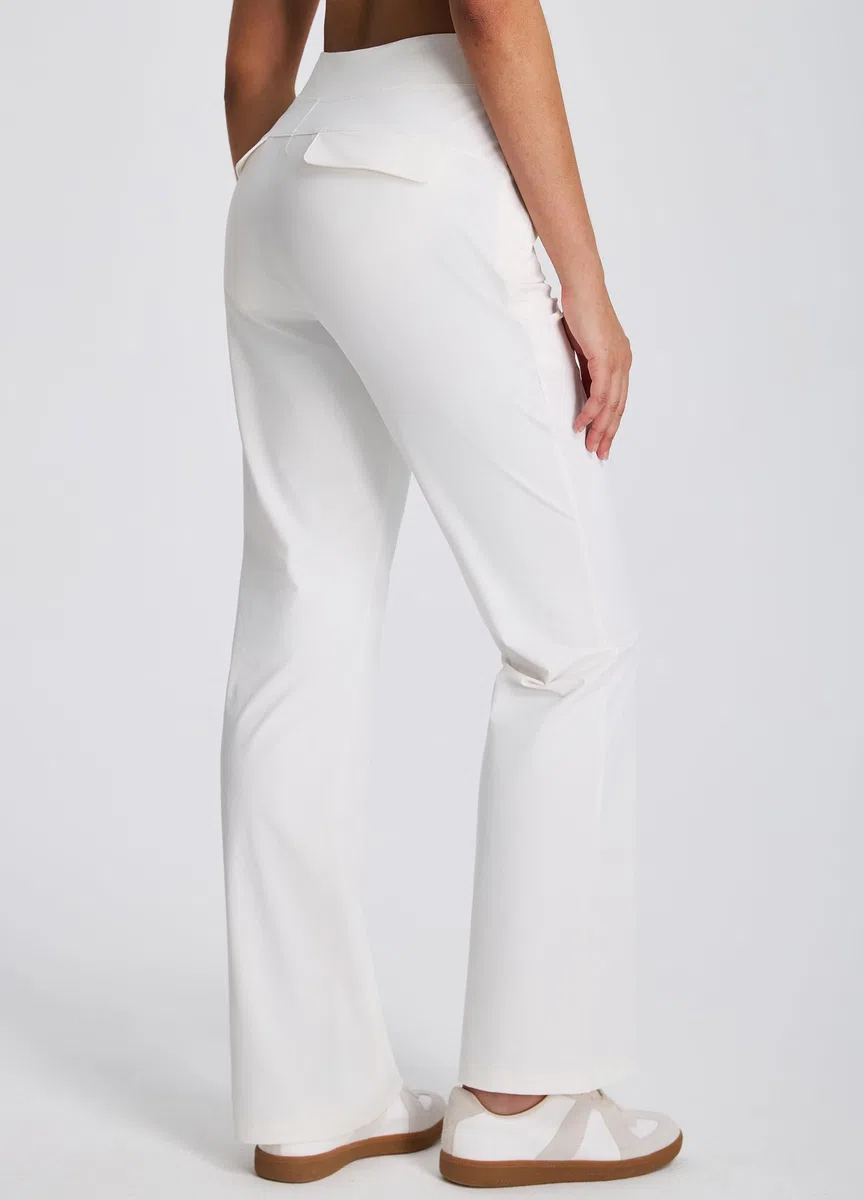 Libin Damen Golfhose Bootcut Schlaghose Hoher Bund Stretch Lässige Freizeithose Reißverschlusstaschen Leichte Sommer Anzughose Busines Schlupfhose Sweathose Reisehose