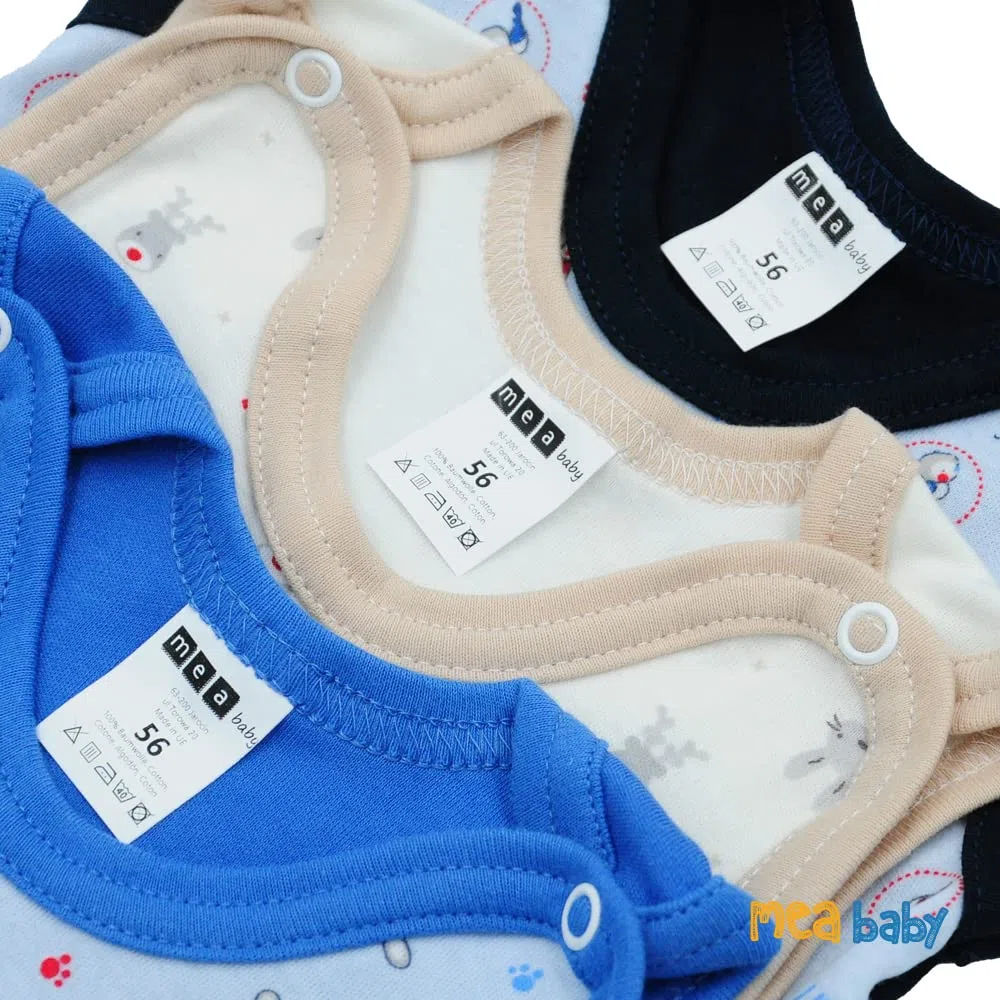 MEA BABY Unisex Strampler mit Aufdruck, Baumwolle, 5er Pack. Baby Strampler Mädchen Baby Strampler Junge