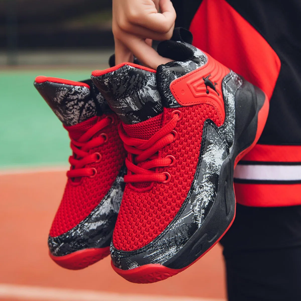 Basketballschuhe für Kinder und Jugendliche, rutschfeste atmungsaktive Sportschuhe für Training und Freizeit