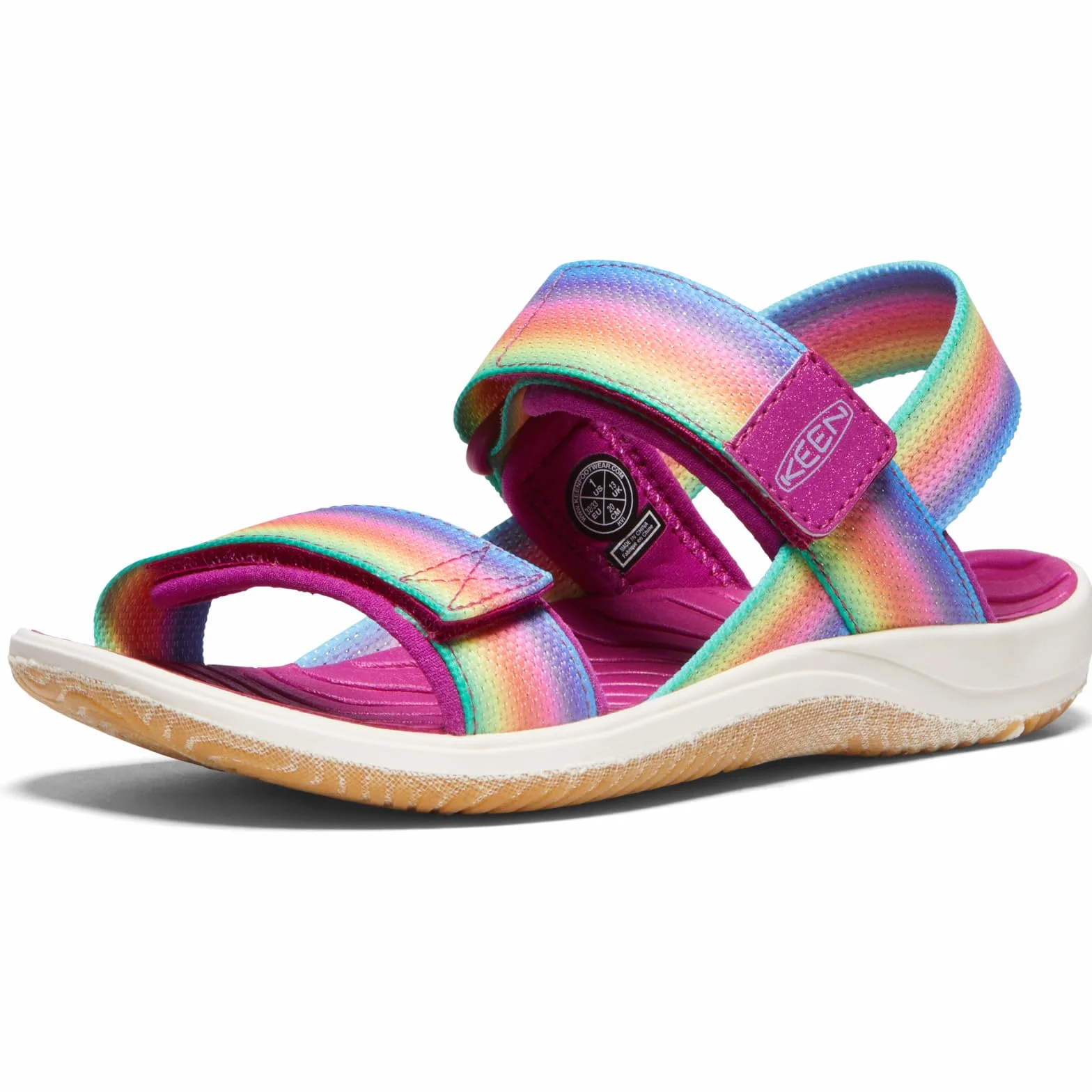 Keen Unisex Kinder ELLE BACKSTRAP REGENBOGEN/FESTIVAL FUCHSIA Sandale