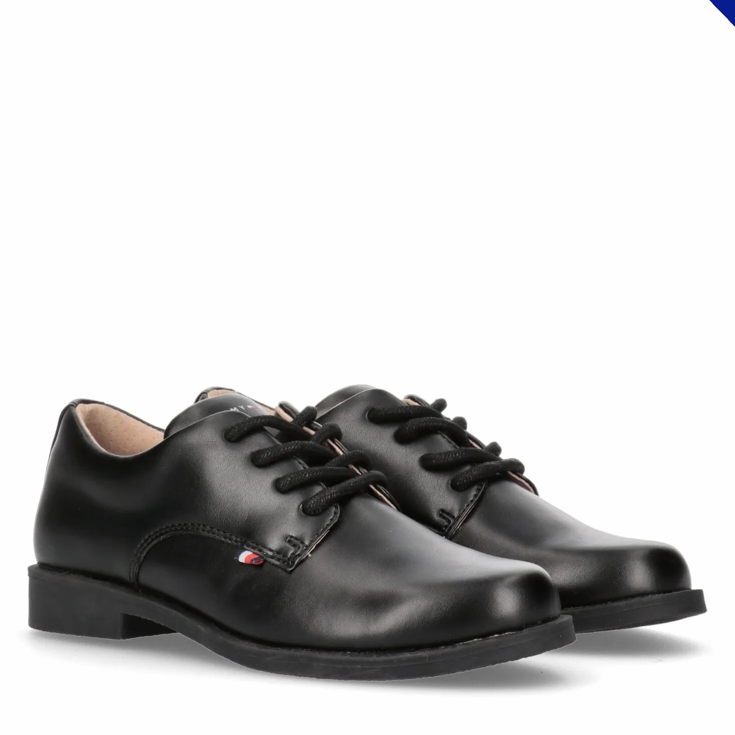 Tommy Hilfiger Lace-up Schuh mit glattem Finish, Samir, Schwarz, 32