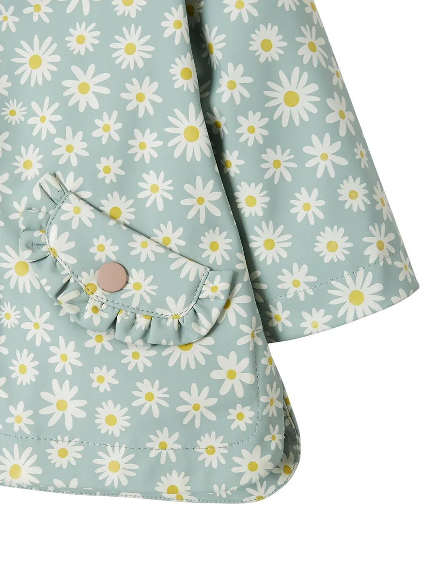 Vertbaudet Mädchen Baby Regenjacke aquamarin bedruckt 104