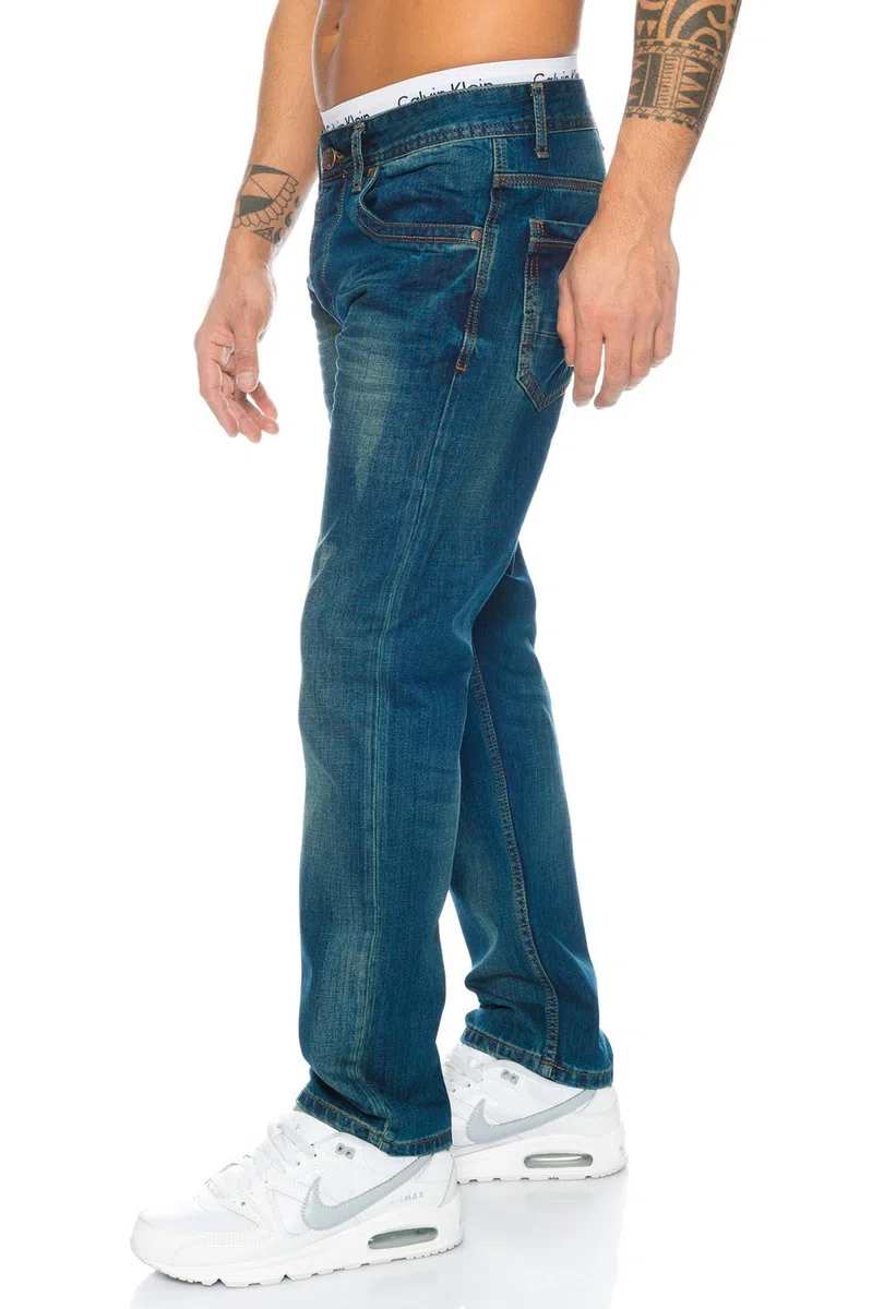 Rock Creek Herren Jeans Hose Denim Stretch Regular Fit Jeanshose Stonewashed W29-W44