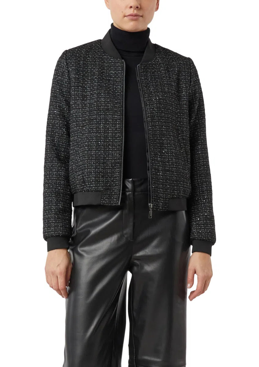 Comma Kurzer Blouson mit dezentem Glitzergarn